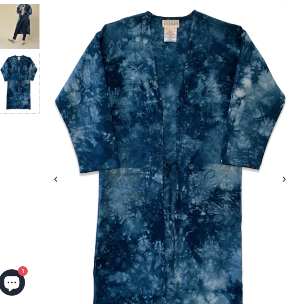 Blue Seeker Tie-Dyed Duster